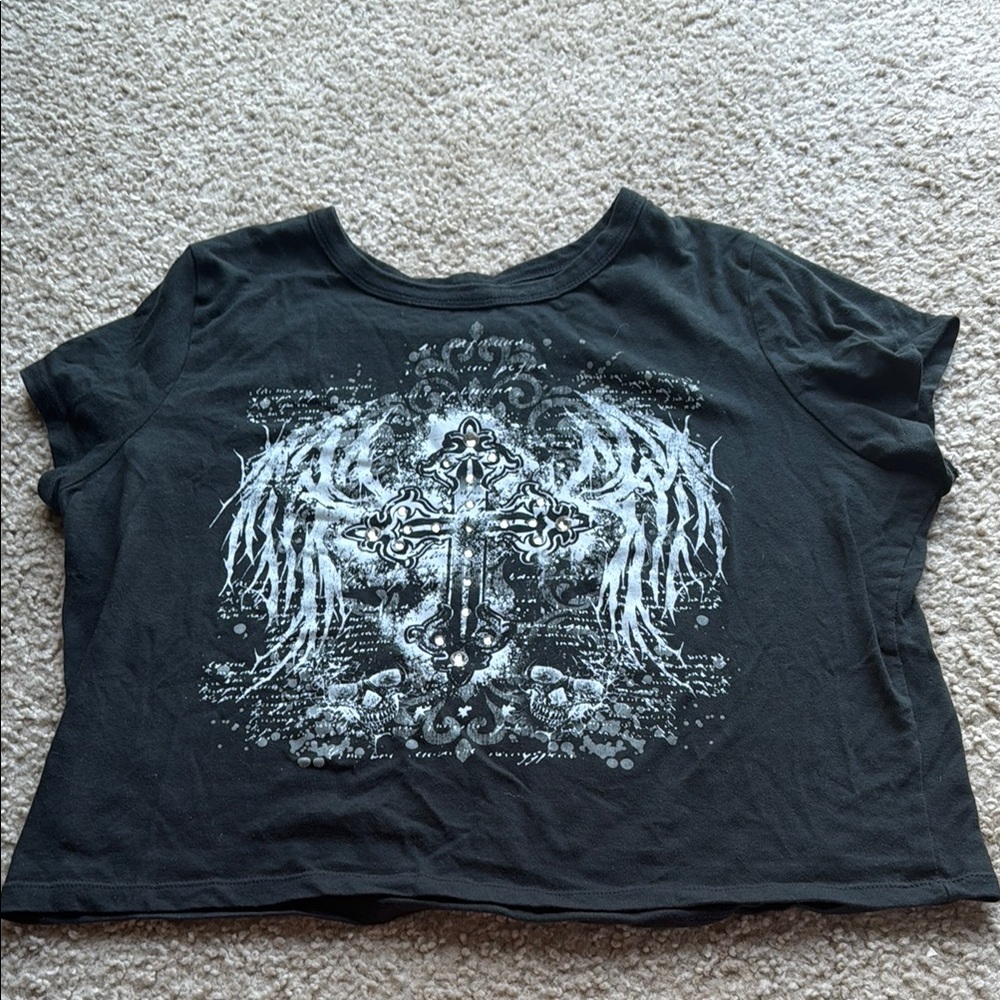 Black Graphic Women's Top